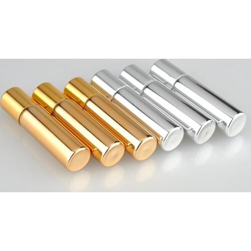 5ML UV empty Glass Refillable Perfume Bottle With Steel Ball roll on perfume bottles Essential Refillable Bottles