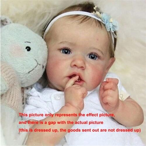 Realistic Saskia Reborn Baby Dolls Grey Eyes Girls Full Silicone Doll