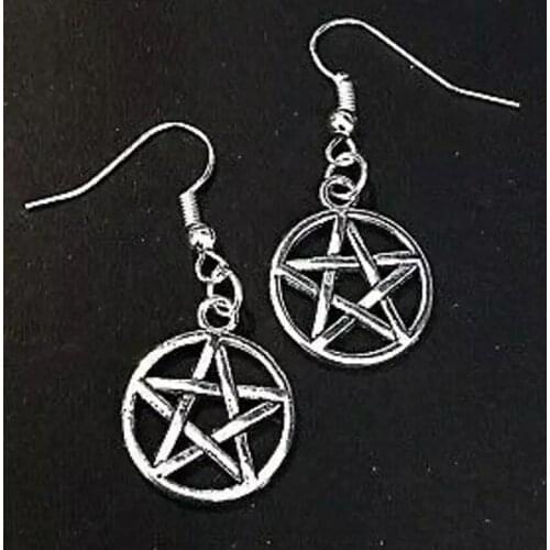 Witch Pentagram Earrings, Gothic Earrings, Emo Earrings, Witchy Earrings, PunkN Disorder, Etsys Witches, Best Seller