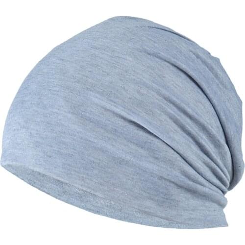 Summer Women Men Beanie Hat Fall Unisex Hip Hop Baggy Cap Solid Color Breathable Thin Soft Hiking Outdoor Hat Bonnet