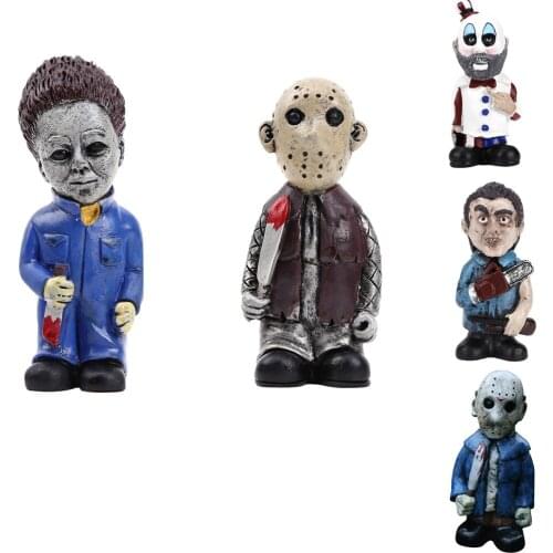 Halloween Sculpture Battle Goblin Horror Movie Garden Gnomes Goblins Killer Halloween Sculpture for Outdoor Garden Decor