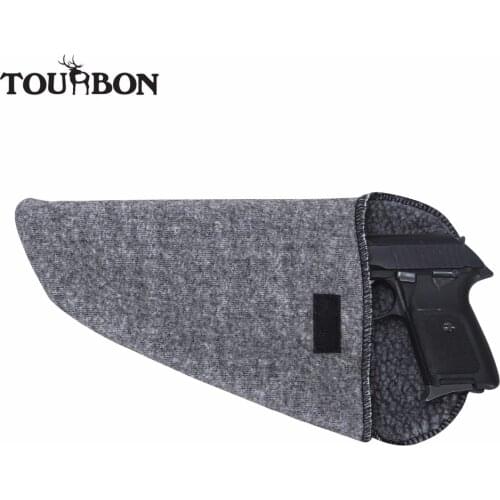Tourbon Tactical Silicone Treated Gun Storage Case Pistol Firearm Socks Grey Gun Protector for Shooting 26CM
