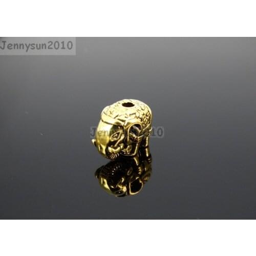 Solid Metal Vintage Tibetan Gold Elephant Bracelet Necklace Connector Charm Beads 50Pcs/Pack