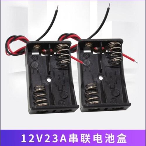 MasterFire 20pcs/lot 2 x 12V23A 12V 23A Batteries Storage Clip Holder Box Case 2 Slots Battery Cell Shell Housing With Wires