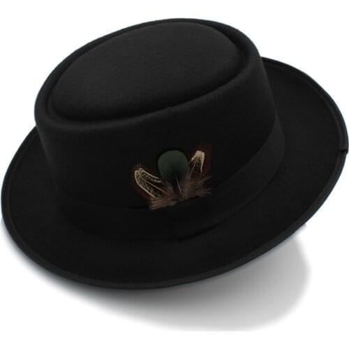 Women Men Autumn Felt Pork Pie Hat for Lad Crushable Hat BREAKING BAD Hat Walter Dad Winter Retro Fedora Hat