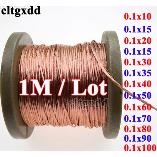 0.1x10 0.1x12 0.1x15 0.1x20 0.1x25 0.1x30 0.1x35 0.1x40 0.1x100 strands litz wire enameled copper wire litz crystal wires 0.1mm