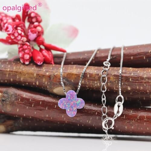 1pc/lot)2020 New Arrival Dominated Women 10mm op38 purple Opal Necklace Pendant Elegant Fashion Female Flower shape opal gift