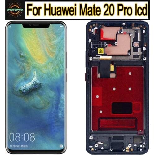 100% Test for Huawei Mate 20 pro LCD LYA-L09, LYA-L29 LCD Touch Screen Digitizer Assembly + frame for huawei mate 20 Pro Display