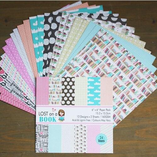 12 Sheet Single Side Pattern Paper For Photo Album Scrapbook Decoration DIY Hand Account Card Making Background Paper