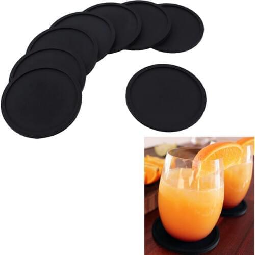 2/4pcs Silicone Mat Coaster Dish Bowl Pot Placemats For Table Mats Round Mug Glass Bottle Placemats Nonslip Cup Pads Set