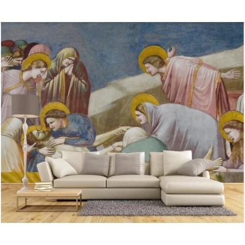3d wallpaper High-end custom photo mural European style Christian Jesus oil painting 3d wall murals wallpaper for living room