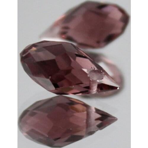 50pcs 6x12MM Clear Oval Faceted Czech Crystal Beads With Hole Briolette Teardrop Glass Beads For Jewelry Making DIY