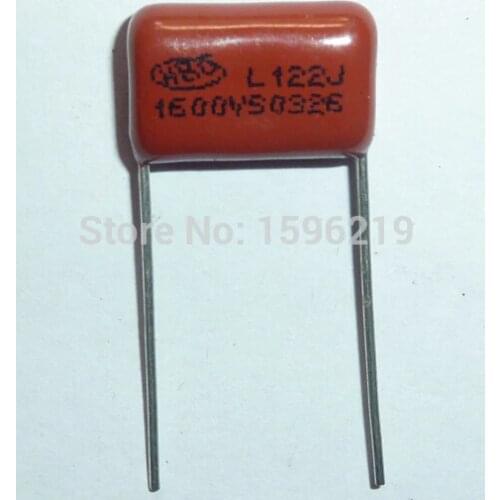 50pcs CBB capacitor 122 1600V 122J 1.6KV 1200pF 1.2nF P15 CBB81 Metallized Polypropylene Film Capacitor