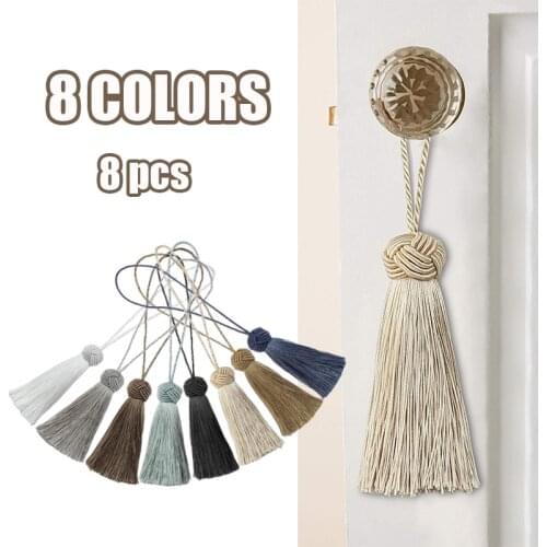 8Pcs Fluffy Small Tassel Fringe for Sewing Curtain Tieback Pendant DIY Tassel Trim Curtains Decor Accessories Tassels Ribbon