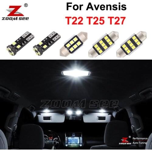 Perfect White Canbus No Error interior LED bulb Dome Reading Indoor light kit For Toyota Avensis T22 T25 T27 (1997-2018)