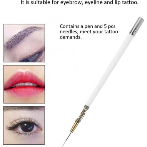 Piercing Needle Semi-permanent Tattoo Microblading Set Diaposable Spring Pen Tattoo Cartridge Needles Machine