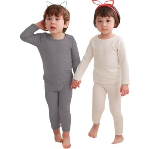 Kids clothes Korean version of cotton bottoming shirt two-piece boy girl autumn winter sweatshirt + pants child quality clothing