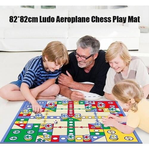 Ludo Pattern Aeroplane Chess Play Mats Foldable Portable Baby Activity Mat Crawling Mat Camping Kids Carpet For Kids