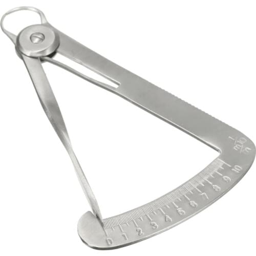New Stainless Steel Autoclavable Caliper Dental Surgical Dentist Lab Dental Ruler 0 to 10mm Scale Surgical Ruler Measuring Tools