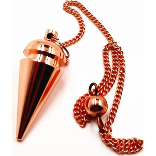 Copper Pendent Metal Dowsing Pendulum for Reiki Healing Divinatio Spiritual Wicca Men Amulet Screw Shape Pendule Radiestesia