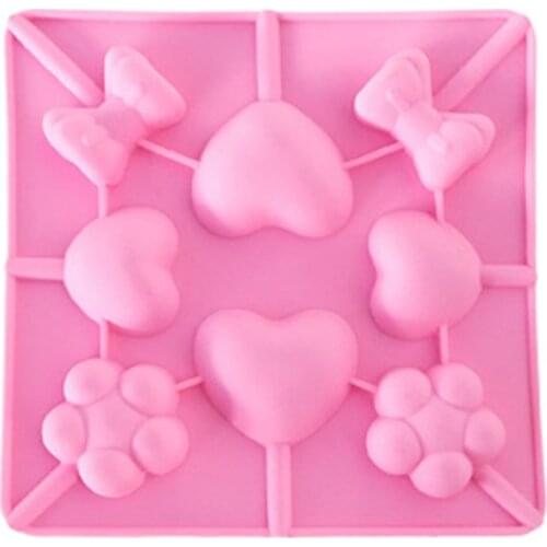 Cute Round Variety Pet Silicone Lollipop Molds Jelly and Candy Molds Cake Mold Cake Decorating Form Silicone Bakeware