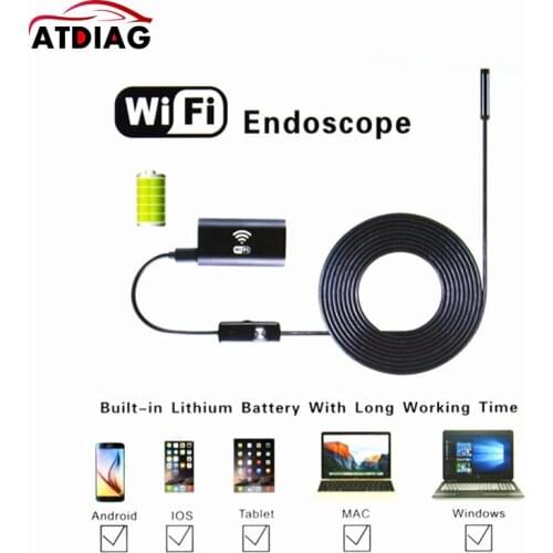 Mini 1M/2M/5M 8mm Endoscope Wifi Wireless for iOS Android Borescope HD 720P 2.0MP 6LED Tube IP67 Waterproof Inspection Camer