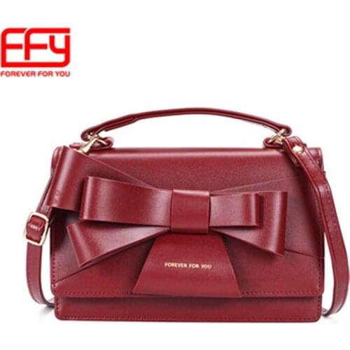 Fashion Handbag Designer Women Bag 2021 New Korean Bow Small Square Bag Ladies Shoulder Messenger Bag Leather Bags For Women