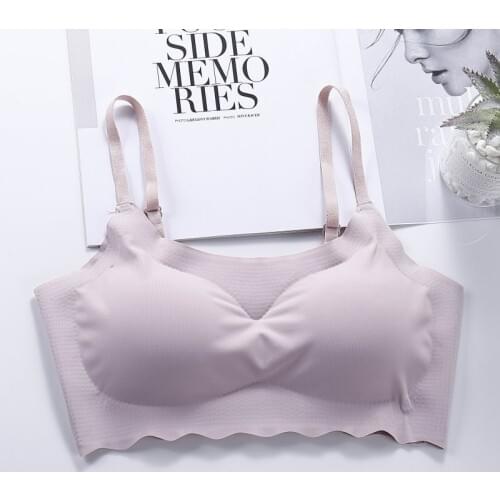 Fashion new beauty back sports bra no trace frameless shoulder strap no rims sleep bra female sports bras Y2