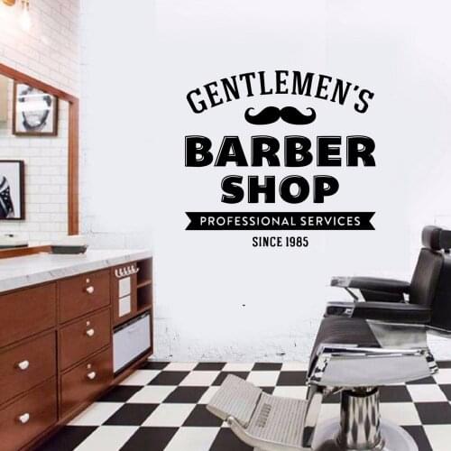 Cartoon Style Barbershop Decorative Sticker Waterproof Home Decor Kids Room Nature Decor Wall Art MURAL Drop Shipping