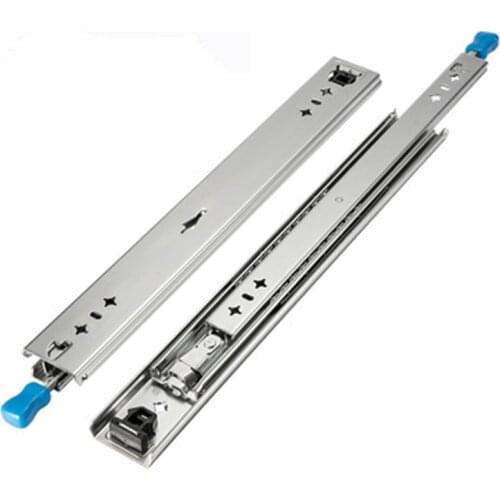 Locking 53mm Width Load Bearing 120Kg Guide Rail Full Extension Ball Industrial Heavy Duty Drawer Slide