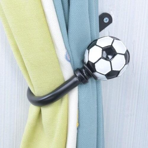 1Pc Wall Mounted U Shape Football Curtain Hold Backs Tie Hook Holder Home Decor Curtain Decorative Accessories