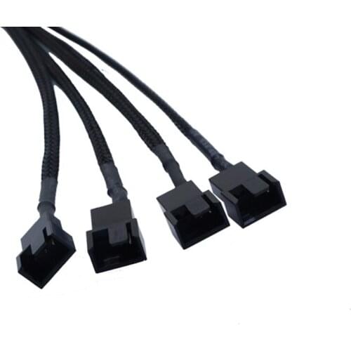 Computer Cooling Fan Power Extension Cable Multi-purpose Motherboard CPU Case Fan Power Spliter DU55