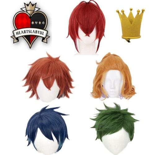 MeetLife Twisted-Wonderland Cosplay Wig Heartslabyul Riddle Rosehearts Ace Trappola Deuce Spade Trey Clover Cater Diamond wig