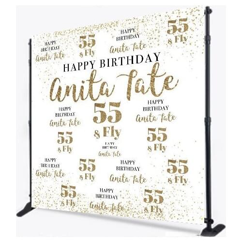 Custom feet photo booth step and repeat birthday background High quality Computer print party backdrop