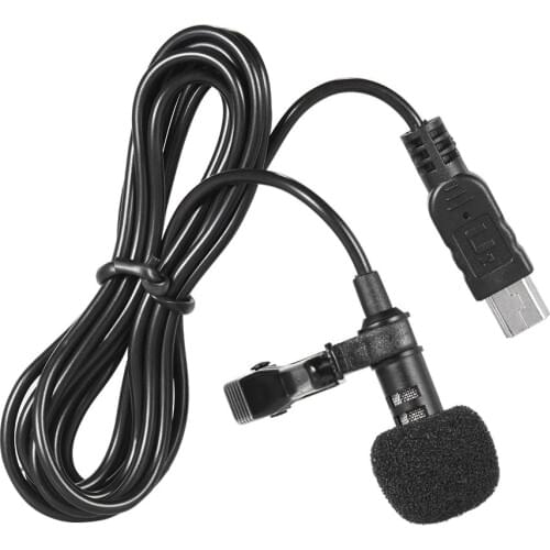 Andoer 150cm Professional Microphone Mini USB Omni-Directional Stereo Mic Microphone with Collar Clip for Gopro Hero 3 3+ 4
