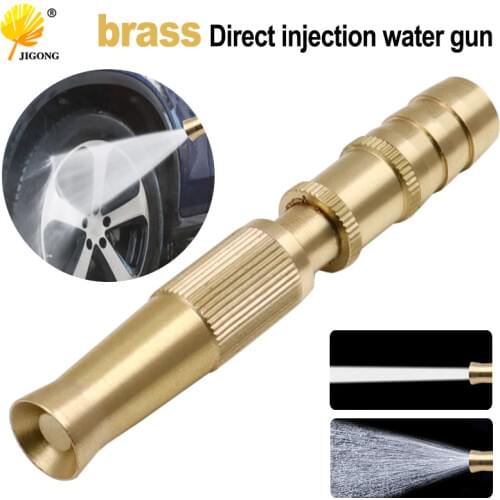 Garden Irrigation Spray Gun Adjustable Brass Sprinkler Hose Garden Irrigation System Car Wash Lawn Irrigation Water Gun