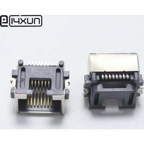2pcs RJ45 Network jack 8P Shenboard SMD Network Female Socket H=8.6 Notebook NIC Interface