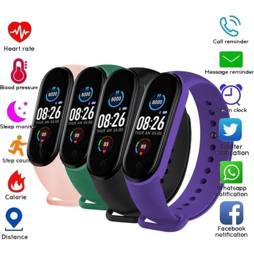 M5 Smart Bracelet Men Women Kids SmartWatches Heart Rate Blood Pressure Sleep Monitor Pedometer Sport Smart Band for IOS Android