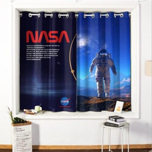 Usa curtain Childrens cartoon new cute free punch installation shading shading living room bedroom short curtain
