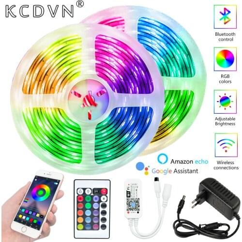 LED Lights Strip WIFI RGB 5050 DC 12V Smart Assistant TV Computer Decoration BackLight Lamp Night Light Luminous Remote Control