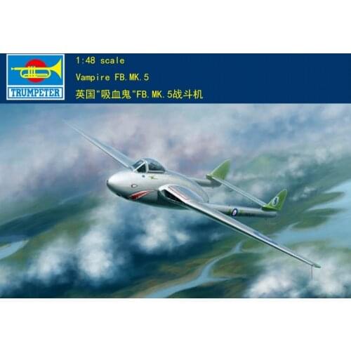 Trumpeter 1/48 02874 VAMPIRE FB.MK.5 Jet Airplane Static Model Kit Aircraft TH05340-SMT6