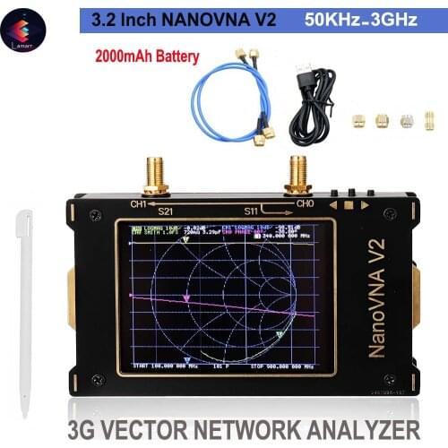 NanoVNA V2 50KHz-3GHz 3G Vector Network Antenna Analyzer HF VHF UHF+3.2inch LCD US