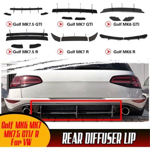 High Quality Car Rear Bumper Diffuser Spoiler Lip Rear Bumper Protector Rear Side Splitters Lip For VW Golf MK6 MK7 MK7.5 GTI/ R