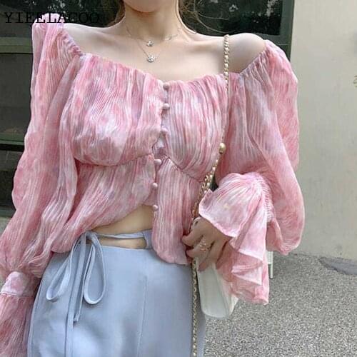 YIEELACOO Off Shoulder Blouses