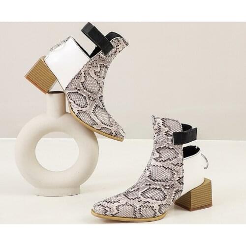 YMECHIC 2021 Fall Winter Chelsea Ankle Black Boots for Wome Square Heeled Zipper Fashion Shoes Ladies Free Shipping Size 34-43