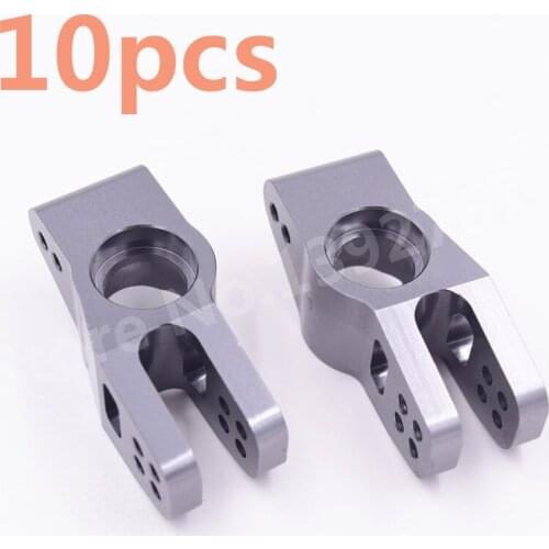 10Pcs Hobao RC Car Aluminum Alloy OP Upgrad Spare Parts Rear Hub Carrier( L/R ) CNC For 1/8 Scale Model RC VS Remote Control Car
