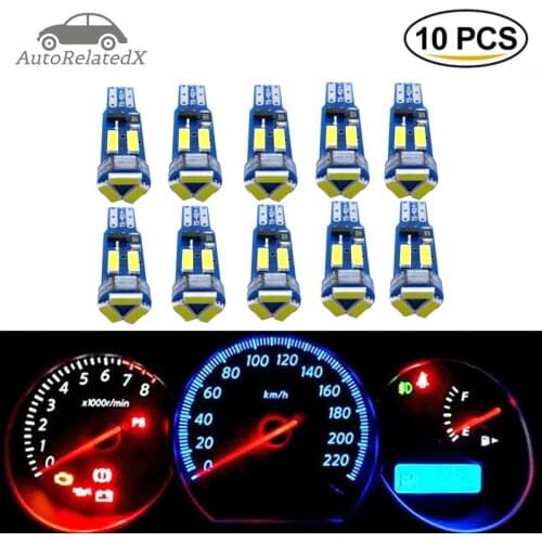 10 PCS T5 Led W3W 73 74 17 27 Meter Bulb Canbus Instrument Dash Lights Auto Interior Neo Wedge Dashboard Dash Side Lamp Signal
