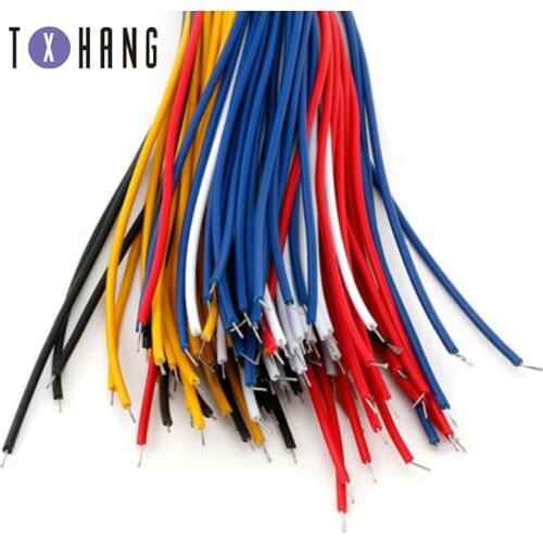 100pcs/Lot Tin-Plated Breadboard Jumper Cable Wire For Arduino Flexible 20CM Two Ends PVC Wire Electronic 5 diy electronics