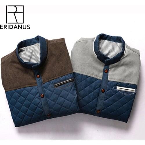 2019 High Quality MenJacket Autumn Spring New Arrivals Stand Collar Fit Slim Warm Coat For Male Patchwork Outwear Coats M725