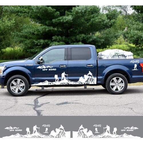 8PCS Car Door Side Car Sticker For Ford Ranger Raptor F150 F-150 Off Road 4X4 Climber Pickup DIY Auto Decals Sticker Accessories